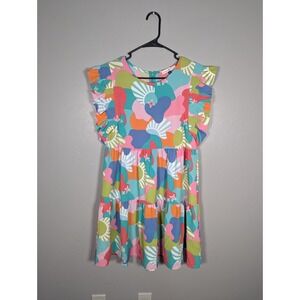 Michelle McDowell Everly Dress M Pretty‎ Fun Fun Tiered Ruffle Sleeve